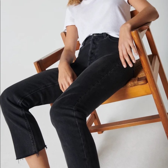 Aritzia Denim Forum Arlo 28L Jeans in Washed Black - Picture 3 of 10